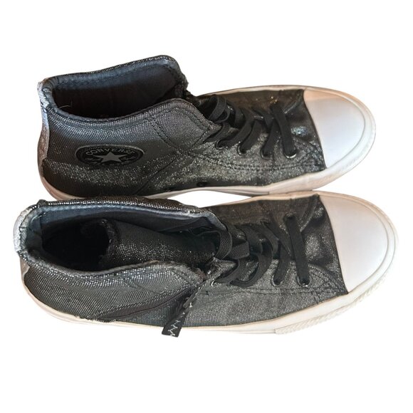 Converse Chuck Taylor All Star Metallic Juniors High Top Sneakers 4.5 - Picture 8 of 8